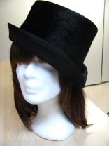 Black fur felt millinery hat