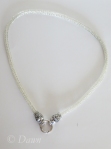 Silver Viking Knit chain necklace with lion-head end caps and spring-gate clasp