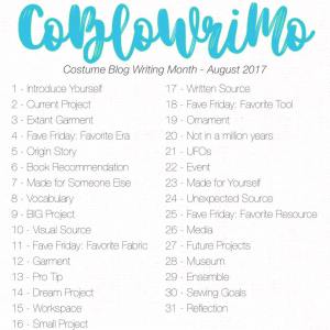 CoBloWriMo - Costume Blog Writing Month