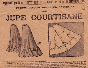 Pattern for a French Edwardian-era skirt
