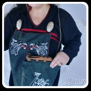 Carrying the Viking Ship embroidered bag
